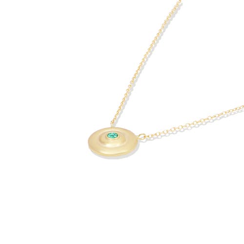 Campbell + Charlotte Evolve Small Disk Pendant Necklace In Gold
