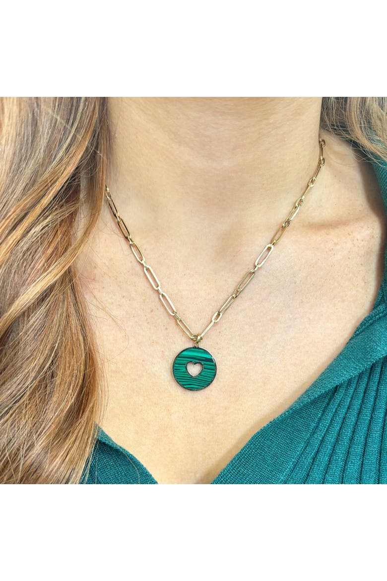 Round Link Paperclip Chain Necklace, Alternate, color, Yellow Gold