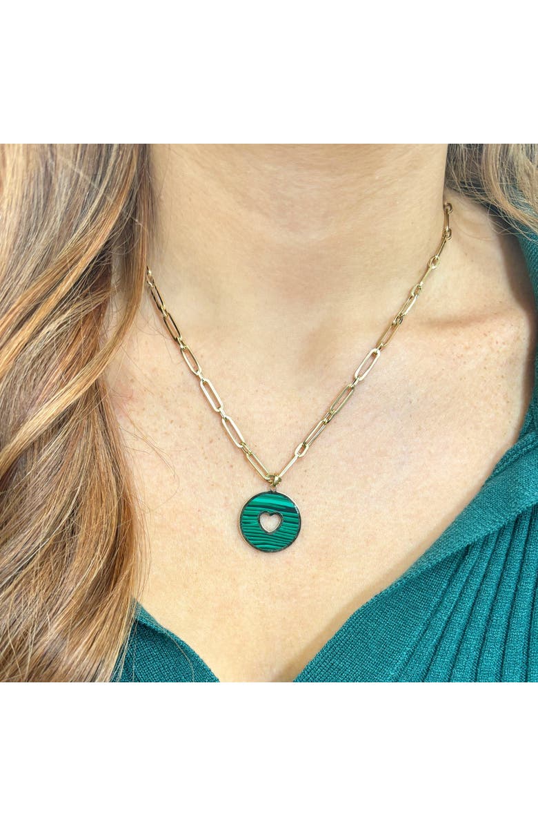 The Lovery Fine Jewelry Round Link Paperclip Chain Necklace, Alternate, color, Yellow Gold