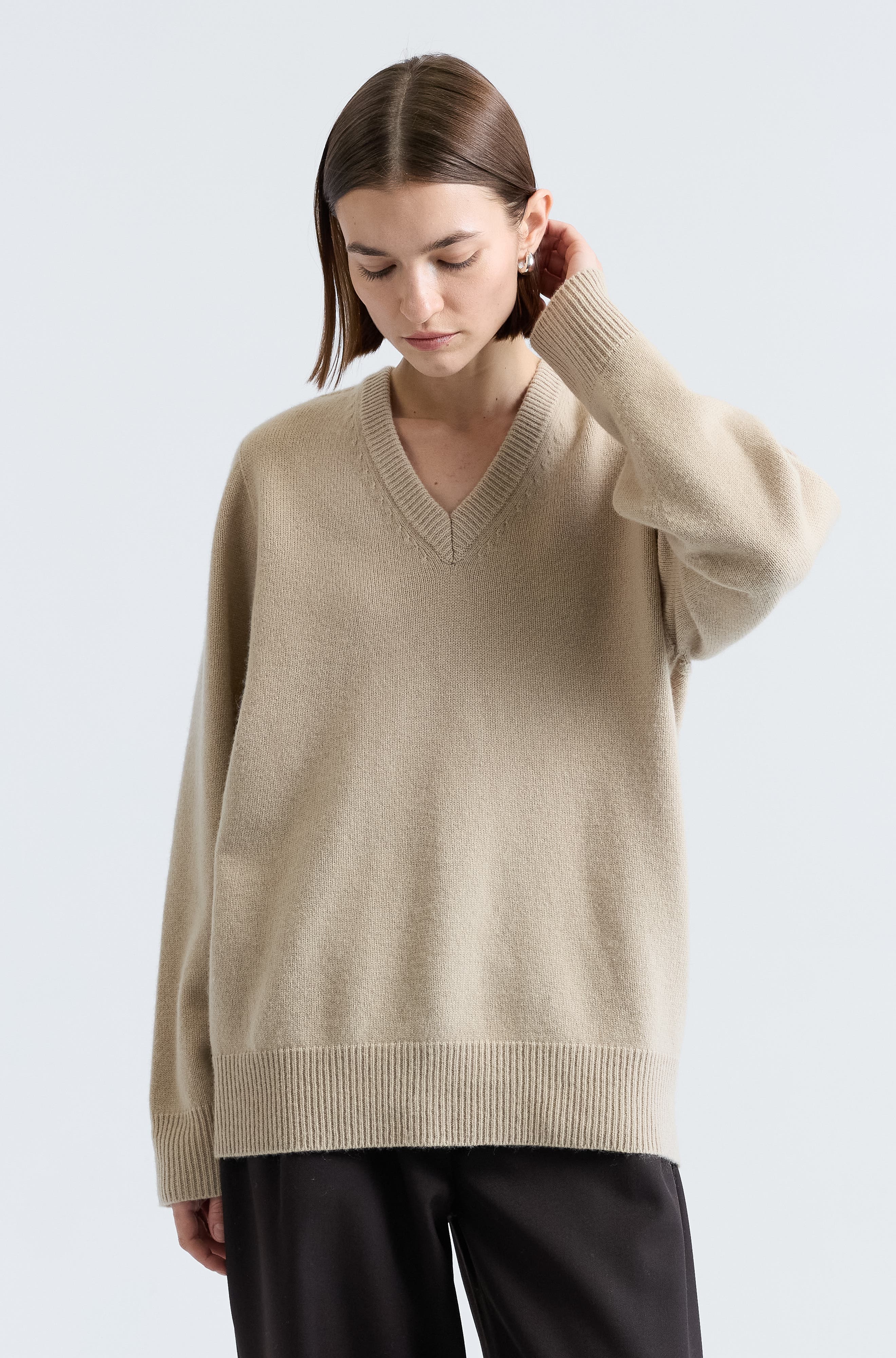 Wool V Neck Sweater - image 3