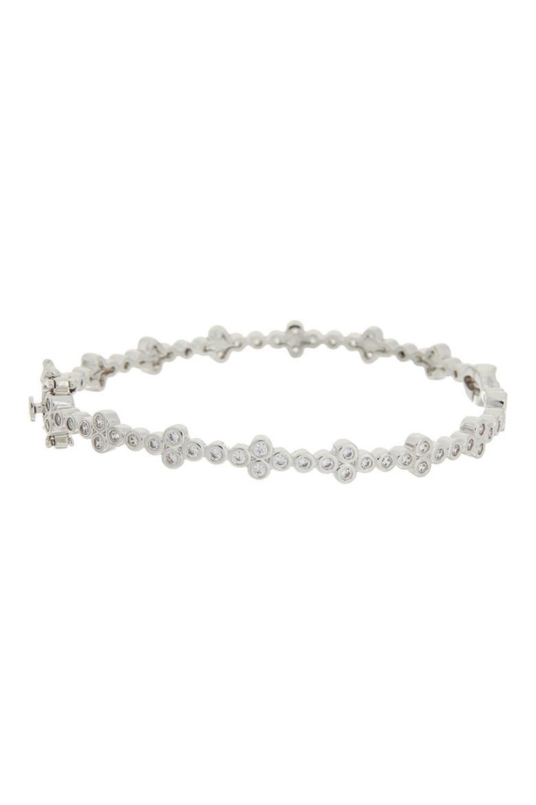 Cubic Zirconia Bangle, Main, color, SILVER