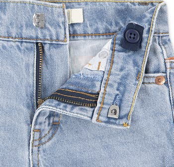 Embroidered Mini Mom Denim Shorts