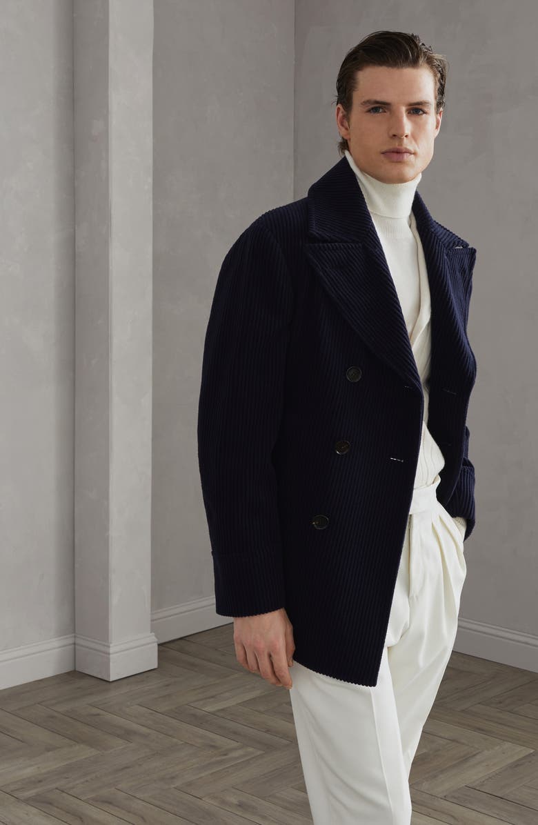 Brunello Cucinelli Corduroy Caban jacket, Alternate, color, 