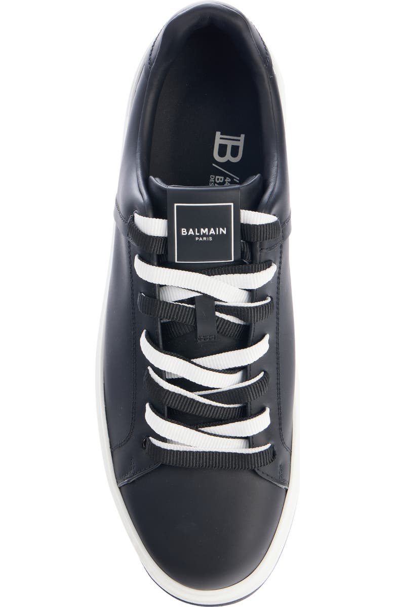 Balmain B Court Logo Calfskin Low Top Sneaker, Alternate, color,