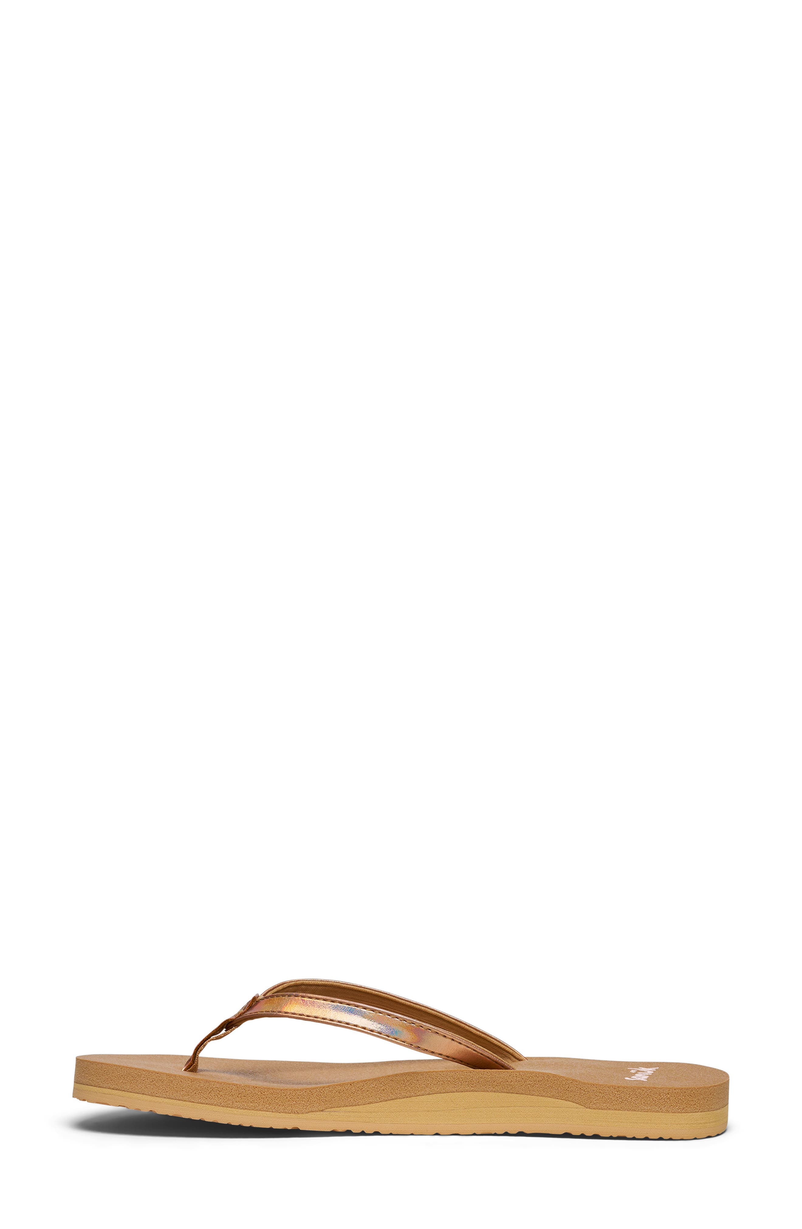 Sanuk Yoga Joy II Flip Flop, Alternate, color, Rose Gold