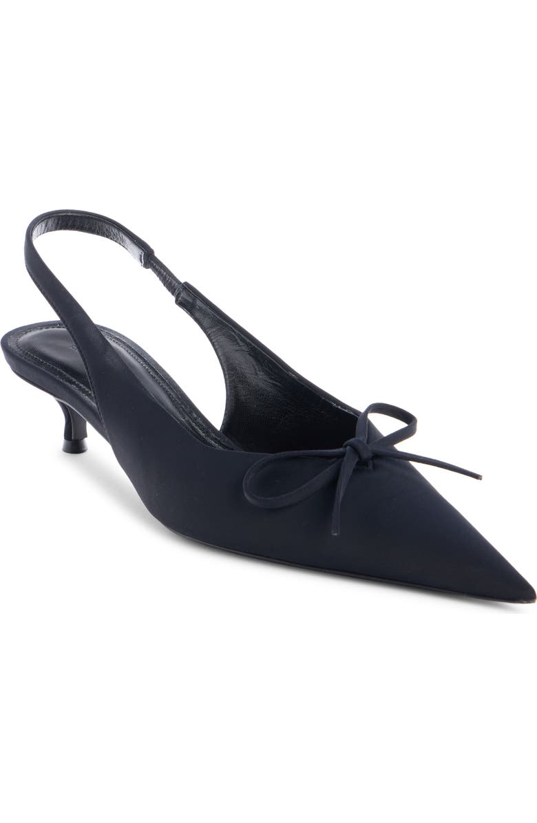 Balenciaga Knife Bow Kitten Heel Pointed Toe Slingback Pump, Main, color,