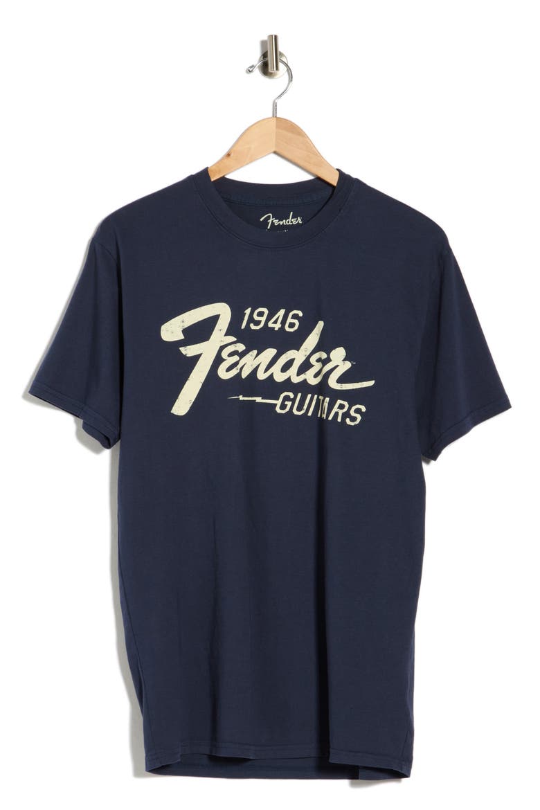 Fender Cotton Graphic T-Shirt, Alternate, color, NAVY