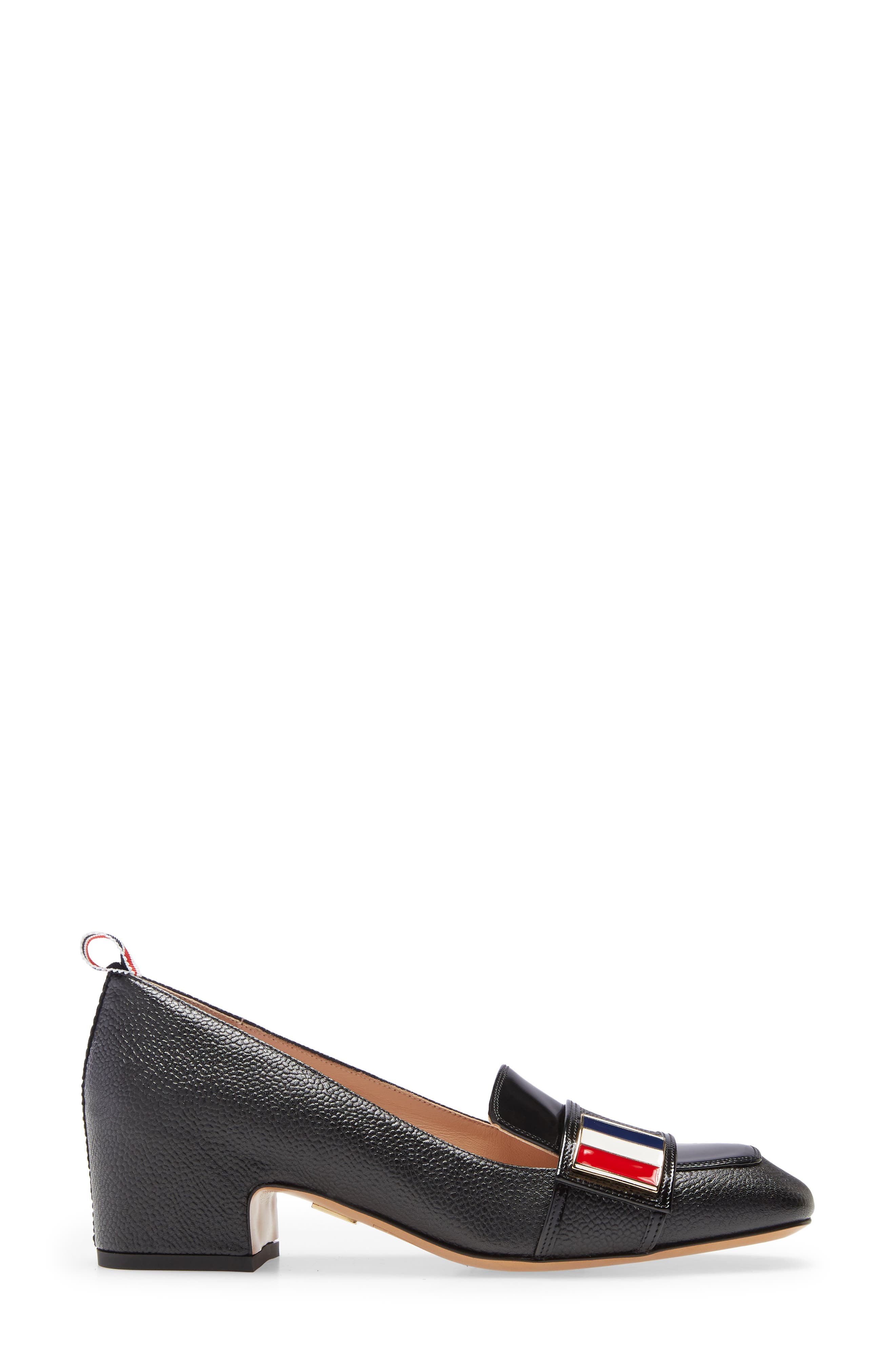 Thom Browne Block Heel Loafer Pump, Alternate, color, 