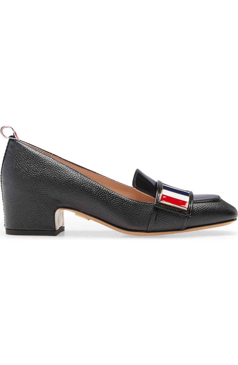 Thom Browne Block Heel Loafer Pump, Alternate, color,