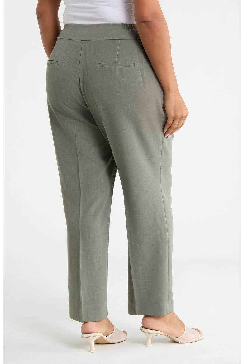 Ava Stretch Crepe Straight Leg Pants, Alternate, color, DARK SEA STONE