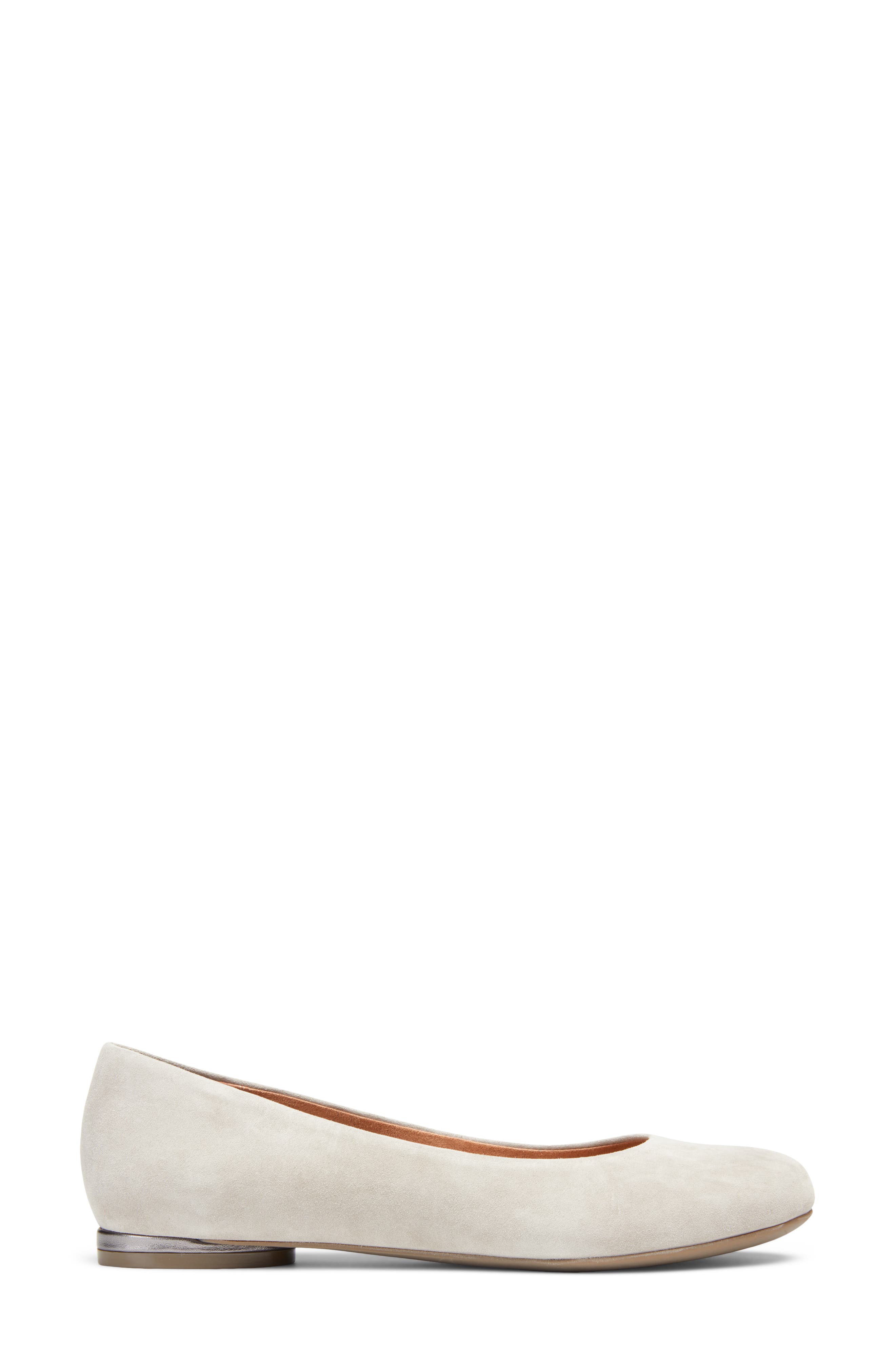 Hannah Ballet Flat, Alternate, color, DARK TAUPE SUEDE