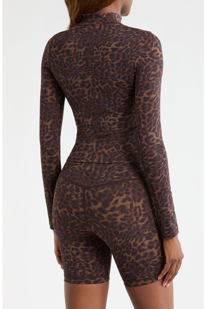 Leopard Print Long Sleeve Top, Alternate, color, CARIBOU LEOPARD