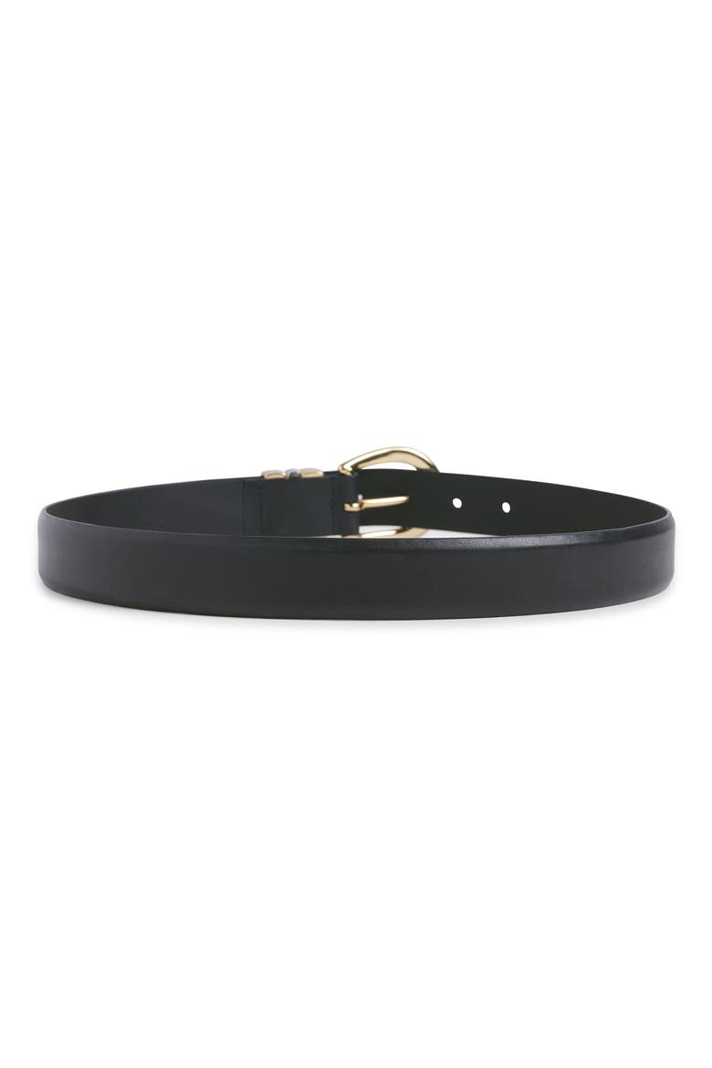 The William Split Decision Leather Belt, Alternate, color, BLACK