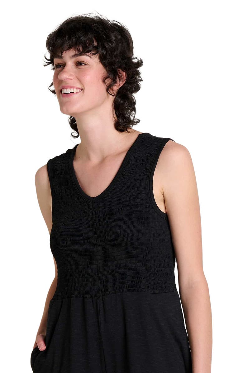 Toad & Co Gemina V-Neck Sleeveless Jumpsuit, Alternate, color, Black