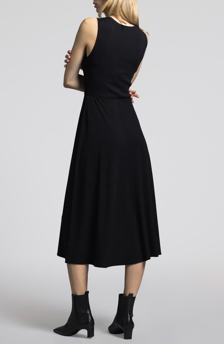 WEEKEND LOS ANGELES Ariana Sleeveless Mixed Media Midi Dress, Alternate, color,