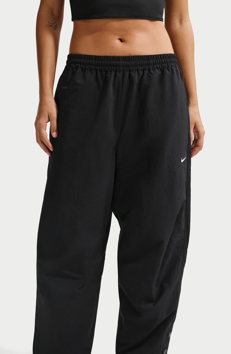 Nike Sportswear Relaxed High Waist Woven Pants, Alternate, color, Black/ Sail