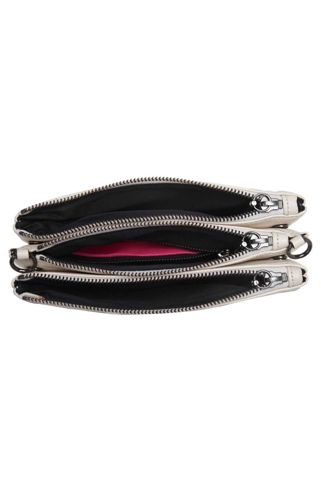 'Sacha' Woven Leather Clutch, Alternate, color, LINEN JAKARTA