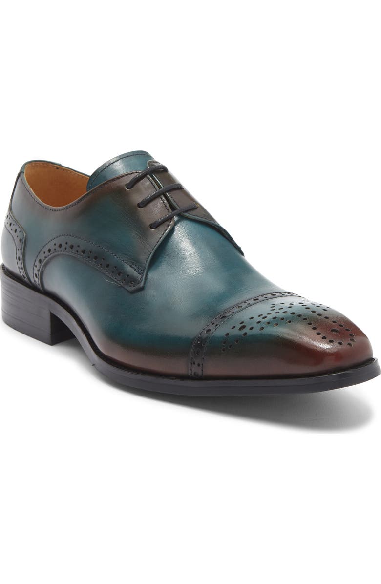 Maison Forte Iberia Ombré Cap Toe Derby, Main, color, Teal