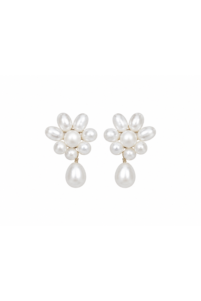 Sweet Pea Earrings, Main, color, Metallic Gold