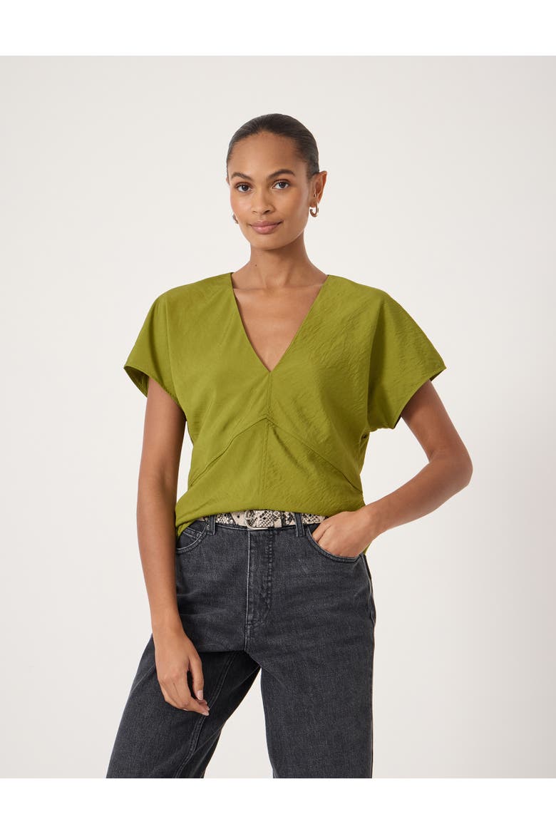 Grace Air Flow Short Sleeve Top, Main, color, Dark Olive Green