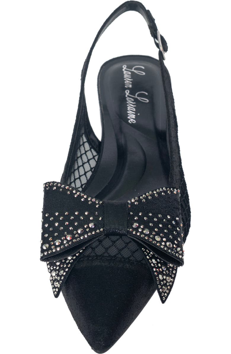 Lauren Lorraine Bow Slip-Ons, Alternate, color, Black