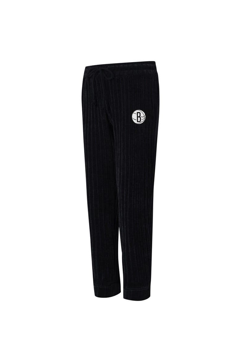 Women's College Concepts Black Brooklyn Nets Linger Pants, Main, color, Black