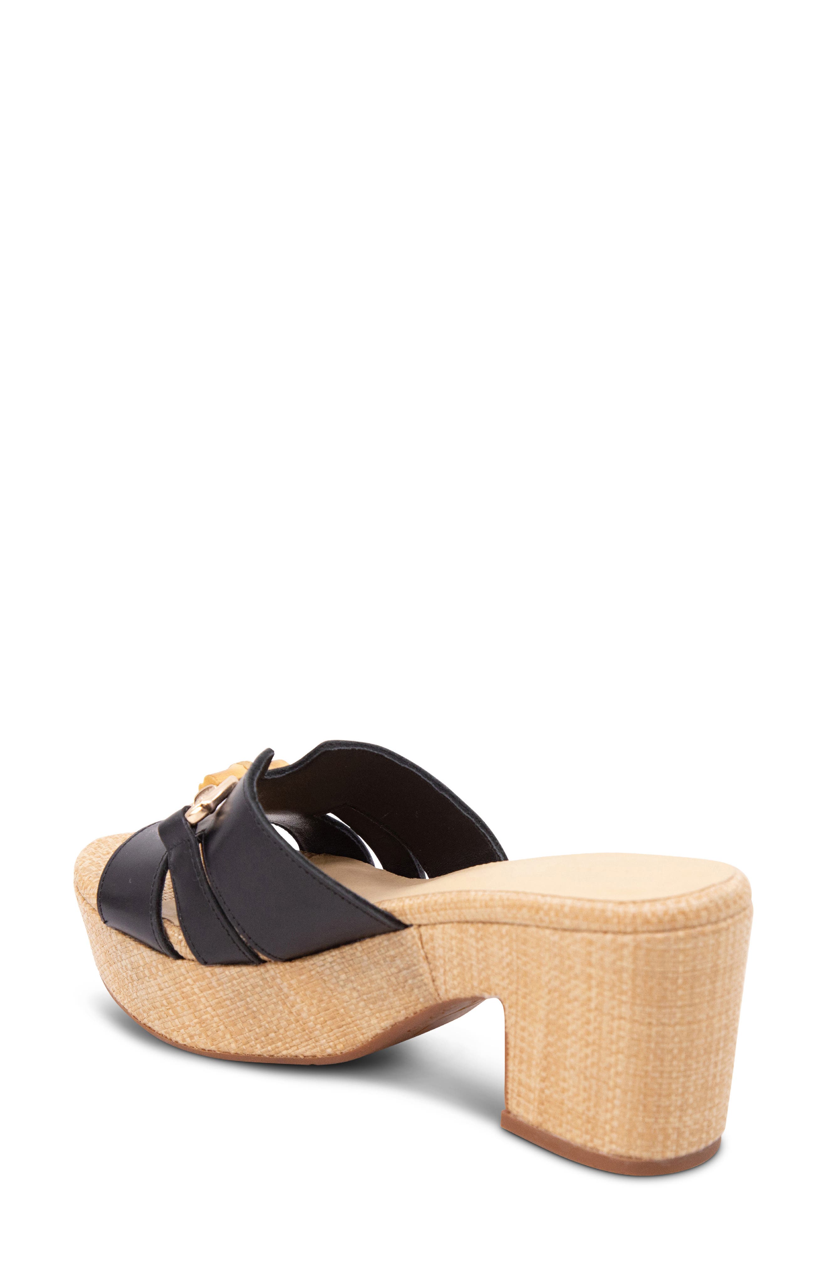 Chocolat Blu Gianna Platform Slide Sandal, Alternate, color, Black Leather