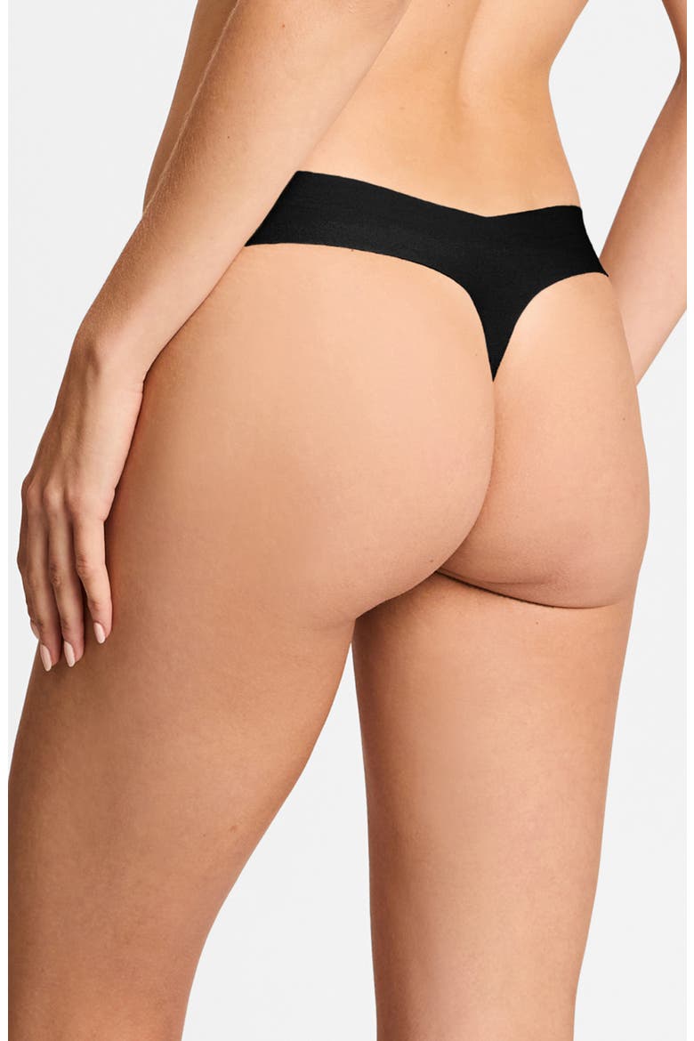 Cotton Thong, Alternate, color, BLACK