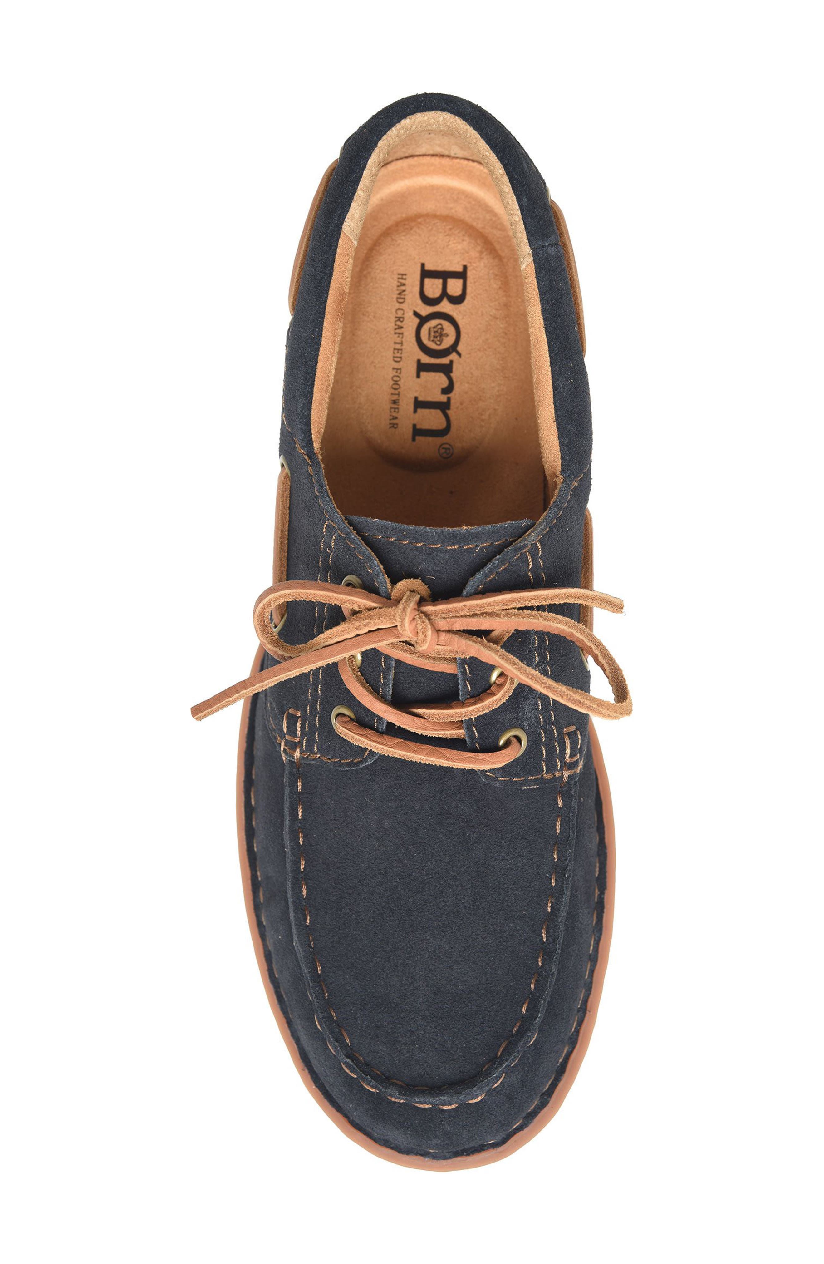 Børn Explorer Boat Shoe, Alternate, color, Navy Suede