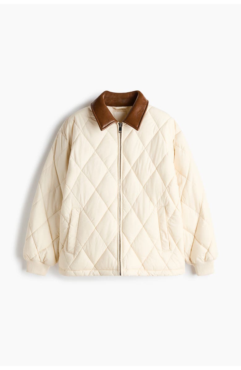 H&M Thermolite<sup>®</sup> Quilted Jacket, Main, color, Light Beige