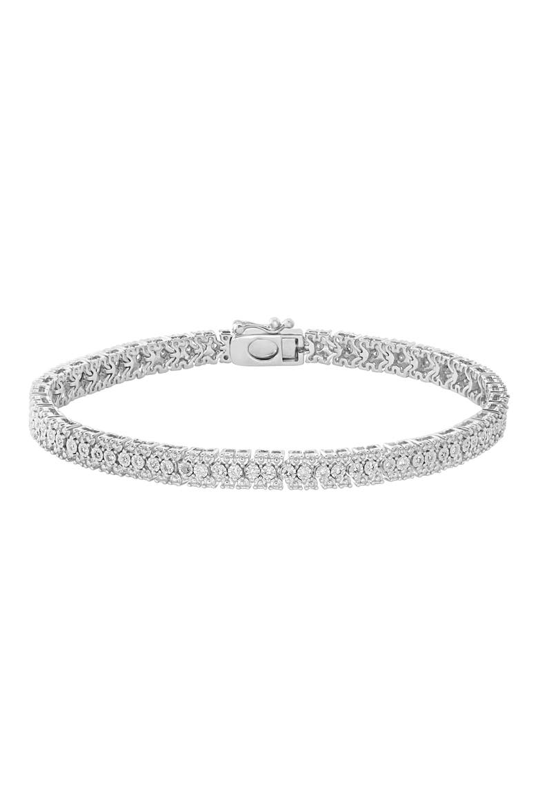 Sterling Silver Diamond Tennis Bracelet - 0.21 ctw., Main, color, SILVER