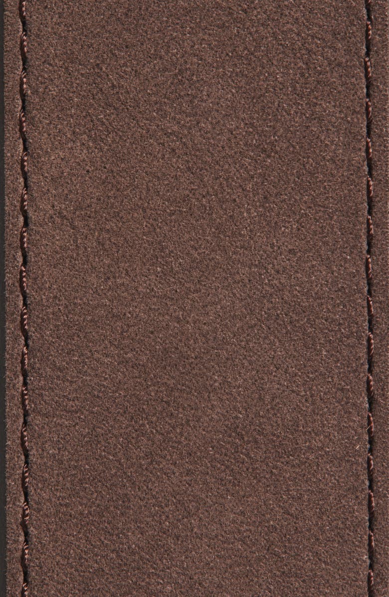 Nordstrom Richard Nubuck Leather Belt, Alternate, color, Chocolate