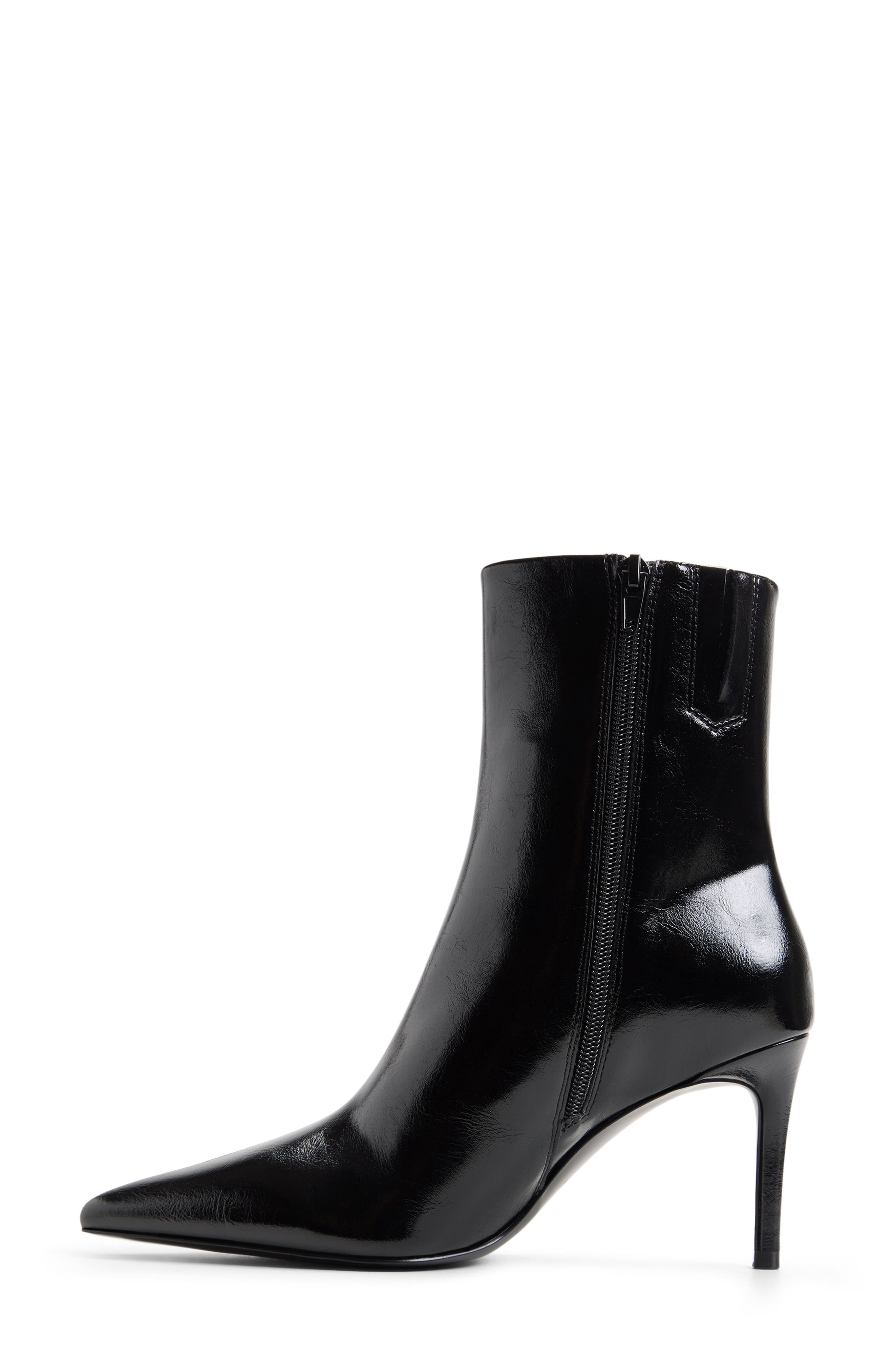 Dahlyaa Pointed Toe Bootie, Alternate, color, BLACK