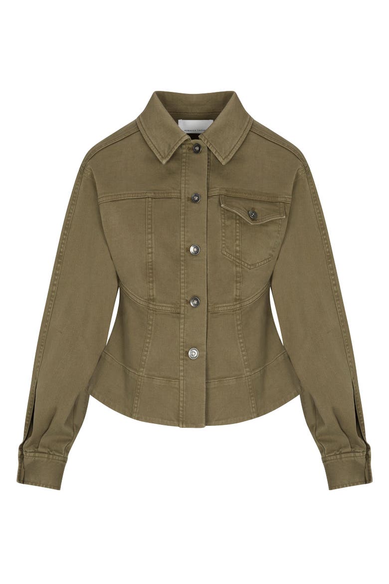 Carmen Garment Dyed Jacket, Alternate, color, Olive