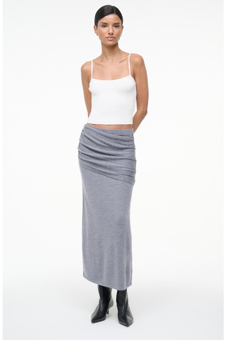 Wilma Merino Wool Skirt, Alternate, color, HEATHER GREY