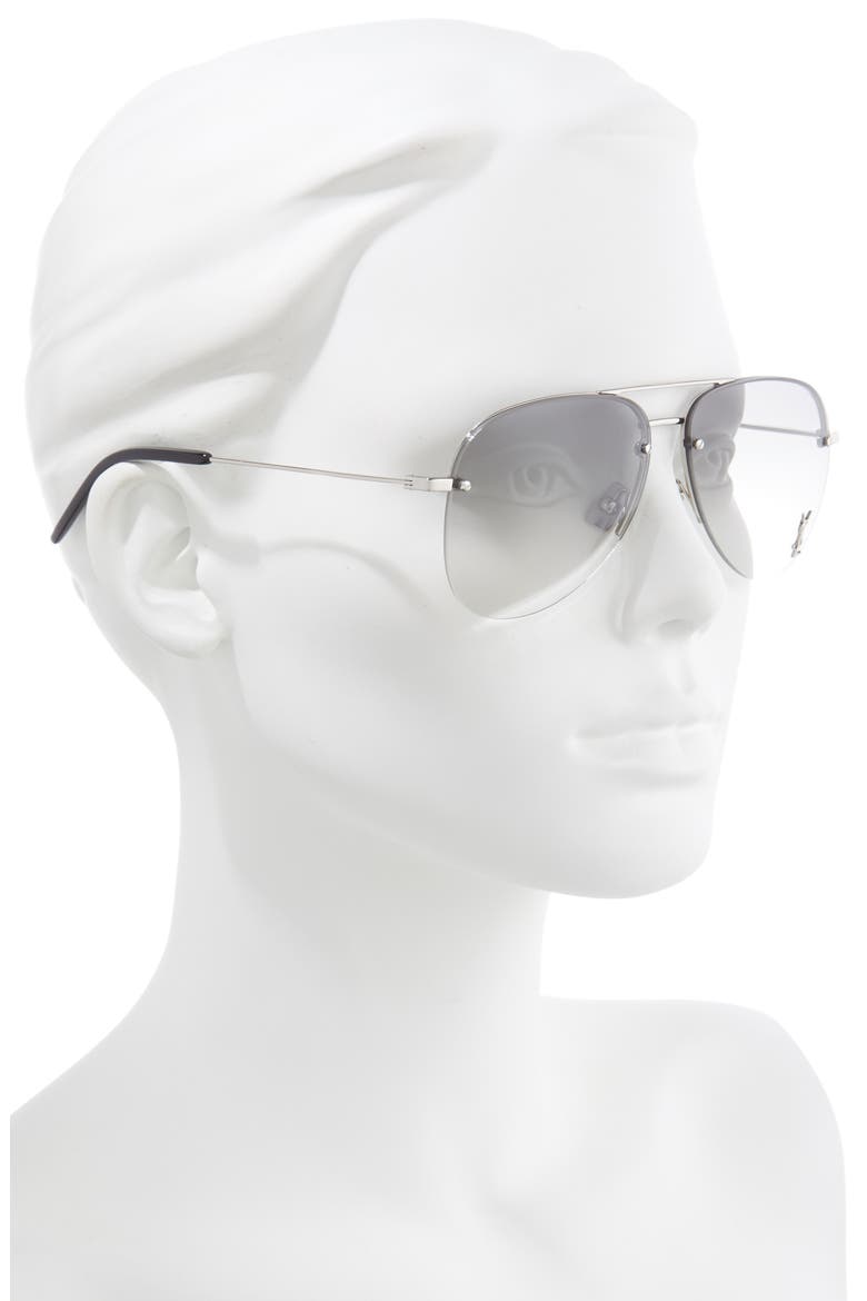 59mm Aviator Sunglasses, Alternate, color, SILVER