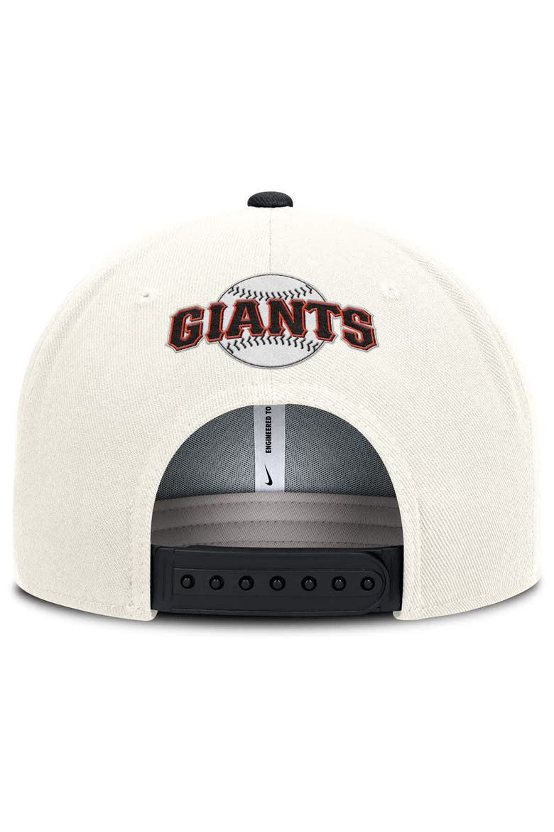 Men's Nike Cream/Black San Francisco Giants Cooperstown Pro Dri-FIT Snapback Hat, Alternate, color, Cream