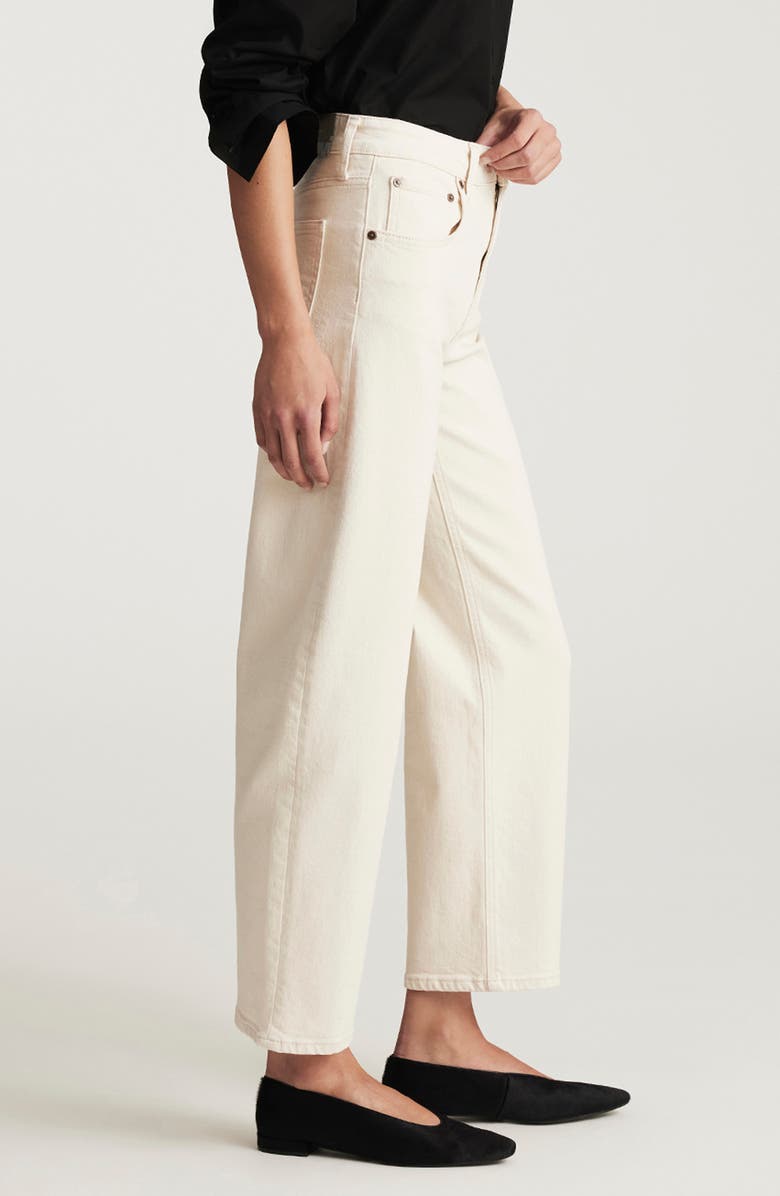 Mavi Jeans Nica High Waist Barrel Jeans, Alternate, color, Beige