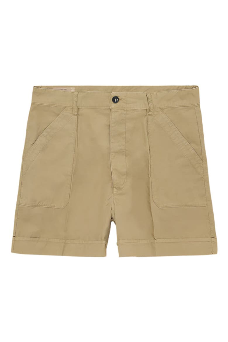 Haute Twill Cotton Shorts, Main, color, BEIGE