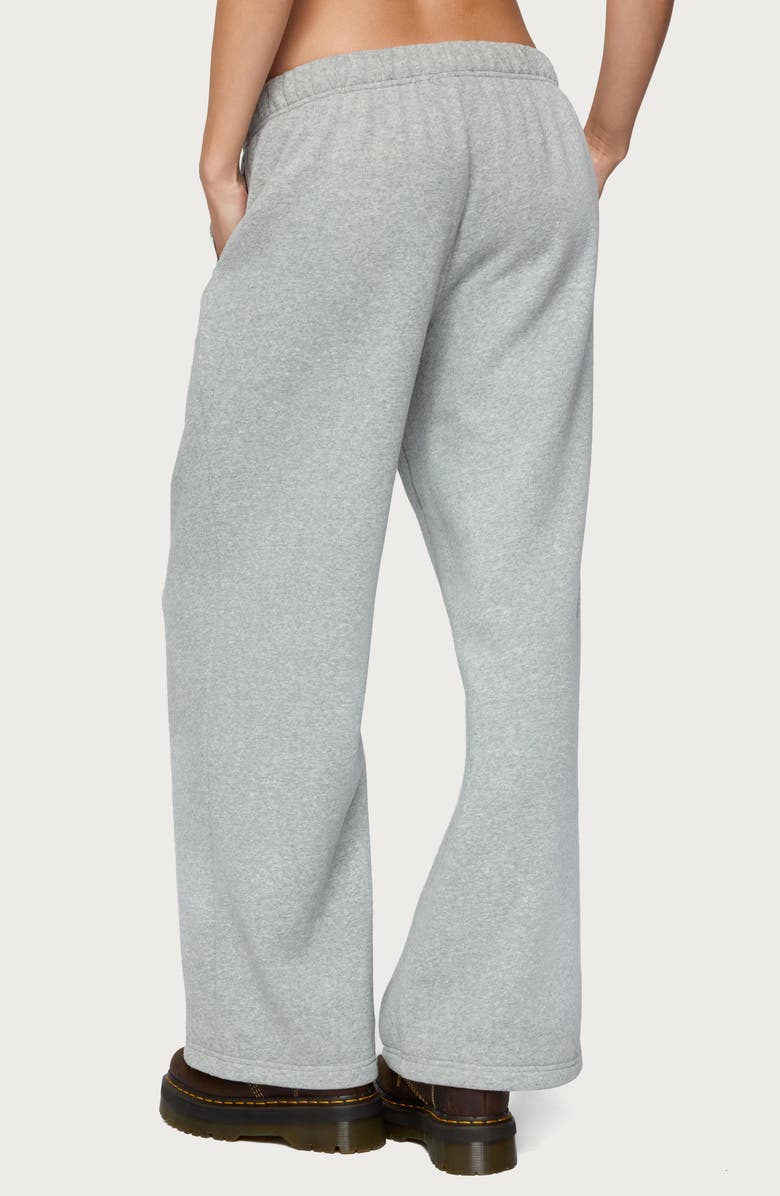 EDIKTED Camo Crush Logo Wide Leg Sweatpants, Alternate, color, Dark-Gray-Melange