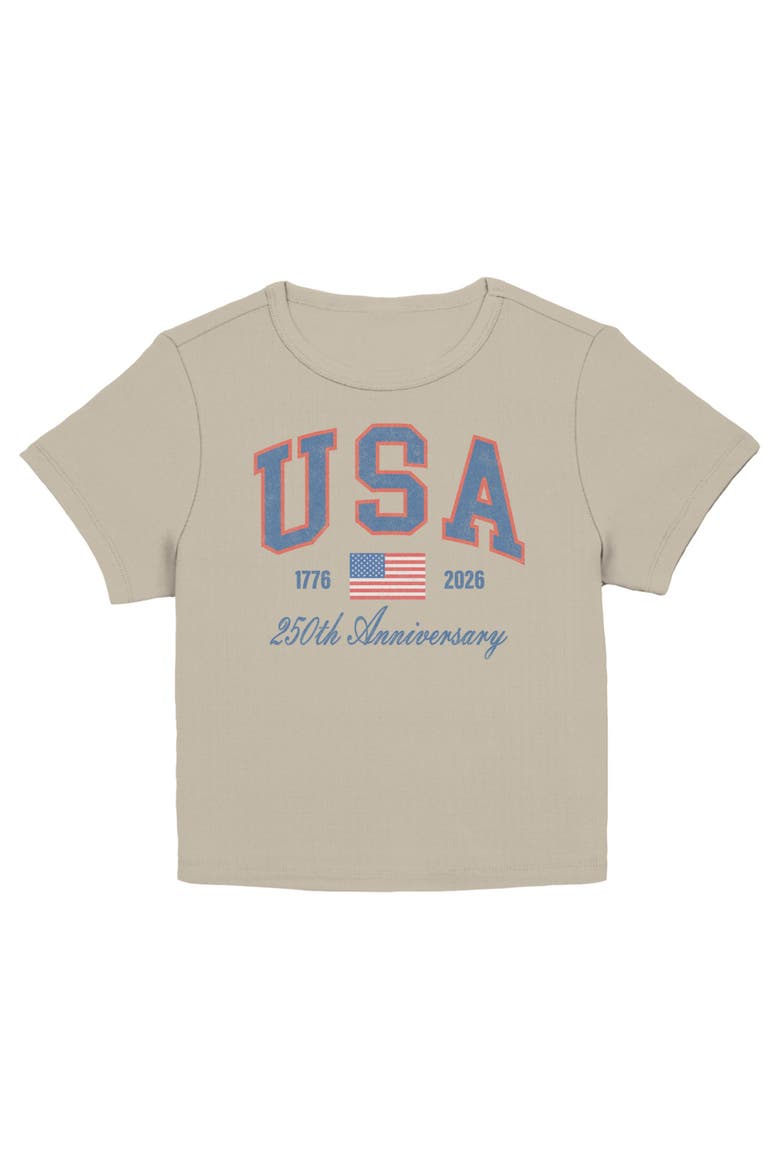 Junior's 250th Anniversary Usa Short Sleeve Baby T-shirt, Main, color, Plaza Taupe