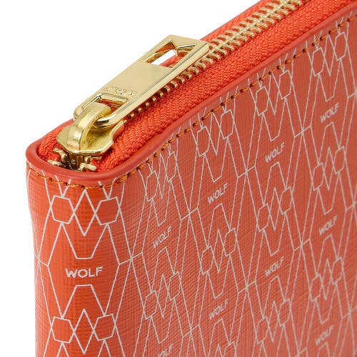 Wolf Signature Zip Wallet In Orange