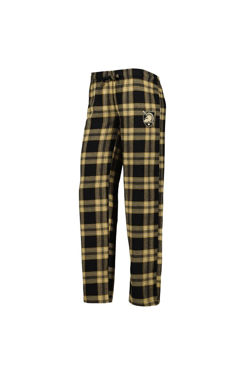 CONCEPTS SPORT Women's Concepts Sport Black/Gold Army Black Knights Badge T-Shirt & Flannel Pants Sleep Set, Alternate, color, 