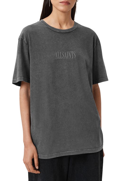 Allsaints Wings Oversize Cotton Graphic T-shirt In Brown