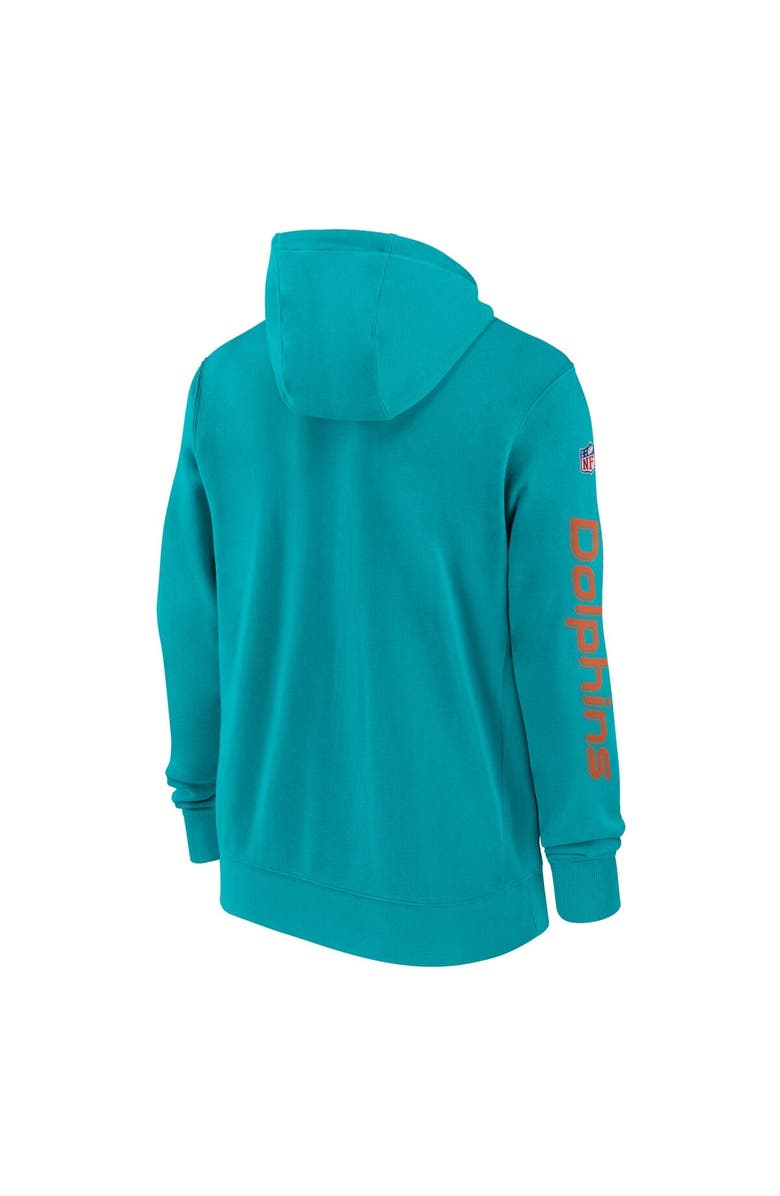 Nike Men's Nike Aqua Miami Dolphins 2024 Sideline Club Full-Zip Hoodie, Alternate, color, Aqua