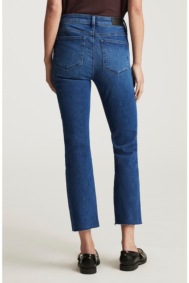 Anika Raw Hem Mid Rise Crop Flare Jeans, Alternate, color, DARK BRUSHED FLEX BLUE