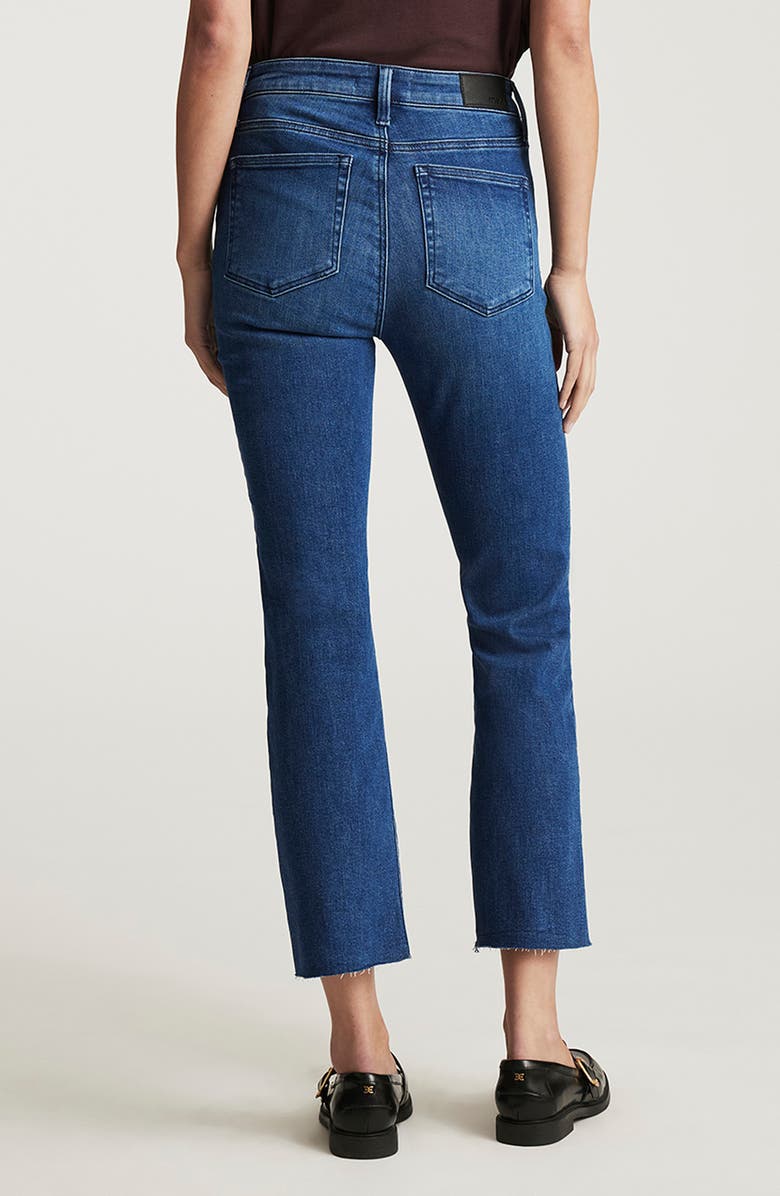 Mavi Jeans Anika Raw Hem Mid Rise Crop Flare Jeans, Alternate, color, Dark Brushed Flex Blue