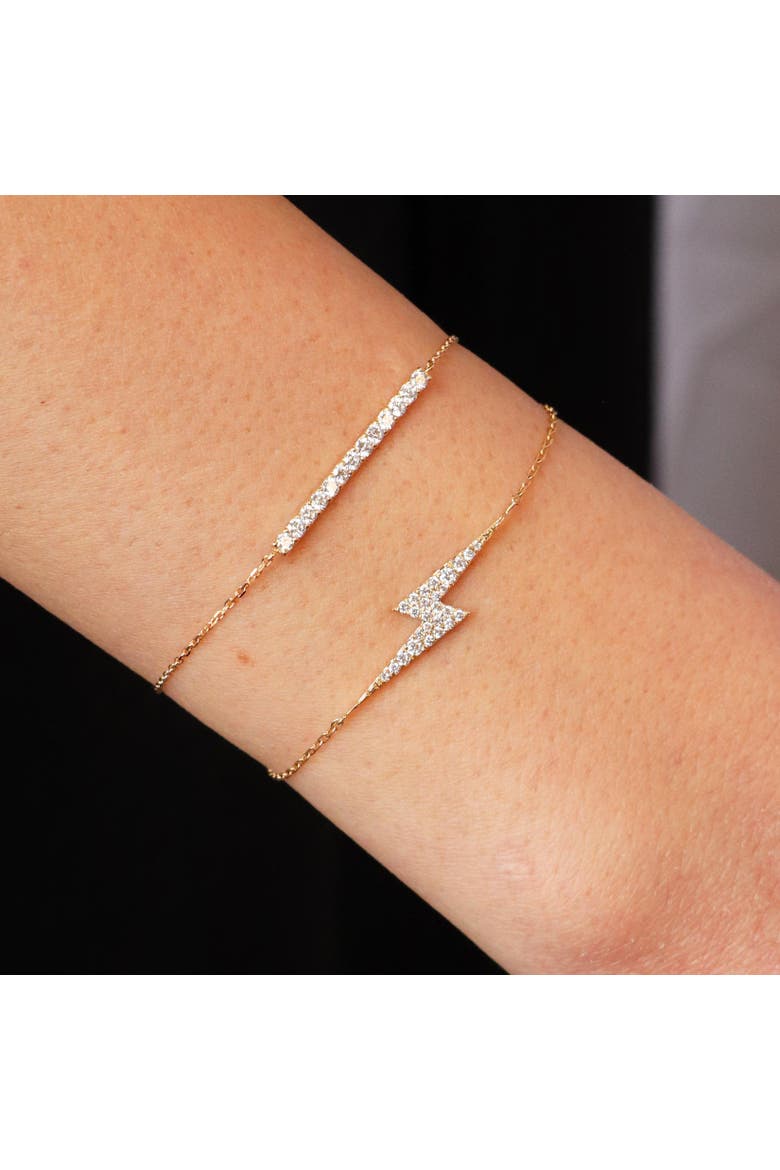 Diamond Bar Bracelet, Alternate, color, Yellow Gold