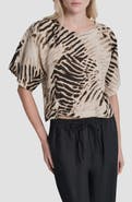 DKNY Pattern Boxy Linen Top