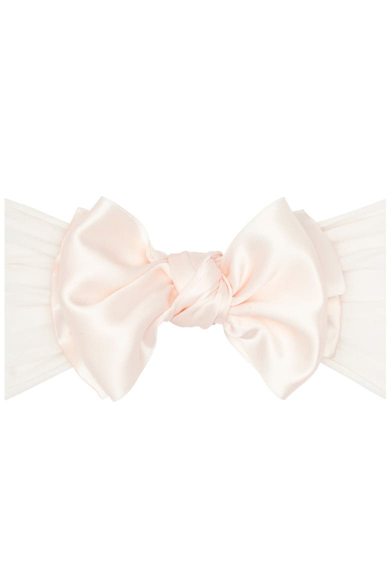 Satin Fab-Bow-Lous Headband, Main, color, BALLET PINK